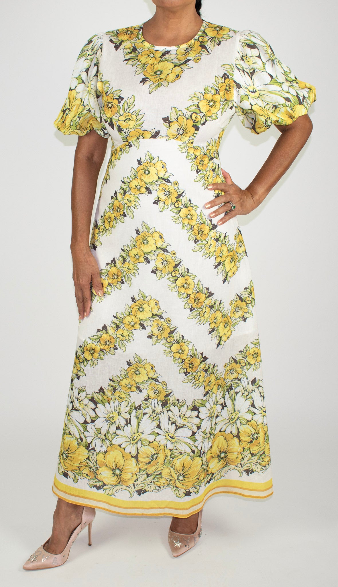 Yellow Floral Maxi Dress